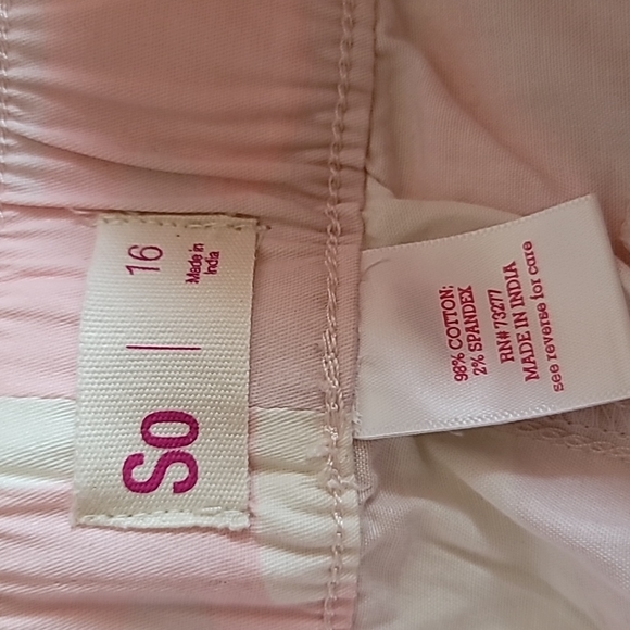 Girl's Belted Pink and White Camo Cargo Pants, Size, 16 - Picture 3 of 4